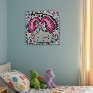 HANDCRAFTED Abstract Creature Painting HANDPAINTED Artwork HANDMADE Wall Decor